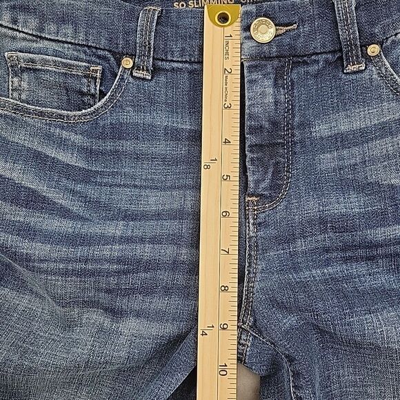 Chicos Jeans Size 2R Chicos 00R Pearls So Slimming Girlfriend Ankle Beads 28x26 - Picture 11 of 13